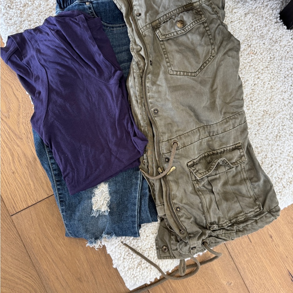 Max Jeans Olive Bomber Jacket